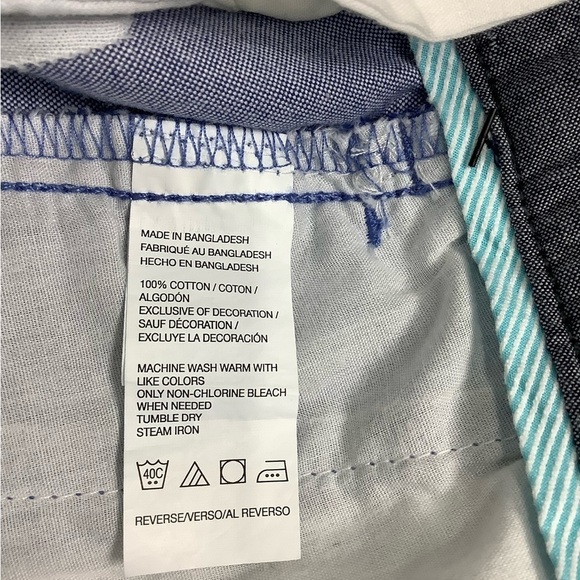 Men’s IZOD 40 XL Shorts Khakis Chino Cotton Twill Blue Golf Relaxed Classic NWOT - Picture 7 of 8